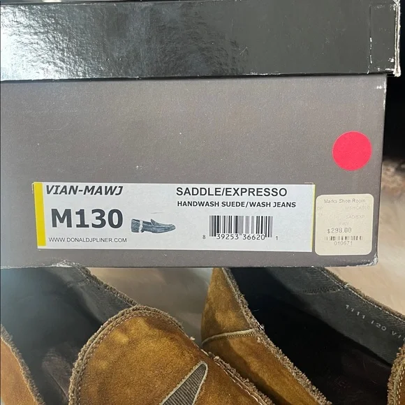 Donald J. Pliner Men's Tan Suede Loafers - Picture 6 of 10